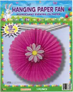 Walmart EASTER HANGING PAPER FAN 12 PACK offer