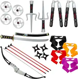 Walmart Dress Up America Kids Ninja Costume for Boys & Girls Complete Toy Weapon Set offer