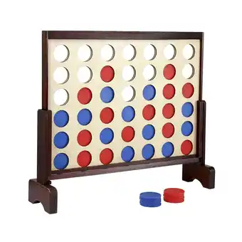 Walmart Trimate Wooden Giant Connect 4 Game for Outdoor and Indoor Use, 42 Pieces offer