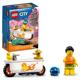 Walmart LEGO City Stuntz Bathtub Stunt Bike with Racer Minifigure, Flywheel-Powered Toy offer