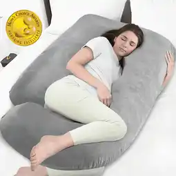 Walmart RUPOUN Pregnancy Pillow U Shaped Full Body Soft Maternity Pillow 70 Inch with Removable Velvet Cover offer