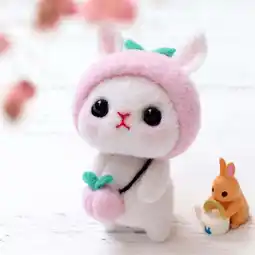 Walmart QIPOPIQ Clearance Plush Toys Toys Pattern DIY Cute Rabbit Poke Wool Felts Production Package Cute offer