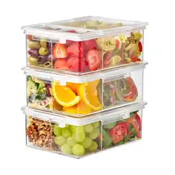 Walmart The Home Edit Bento Box Clear Food Storage Container, Set of 3 offer