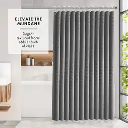 Walmart Virtu Waffle Fabric Shower Curtains, 72 X 72 Waterproof Bathroom Shower Curtain Gray offer