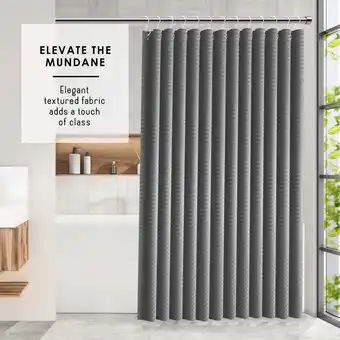 Walmart Virtu Waffle Fabric Shower Curtains, 72 X 72 Waterproof Bathroom Shower Curtain Gray offer