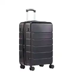 Walmart ZUNMOS 20 Carry on Luggage Hardside Suitcase with Spinner Wheels and TSA Lock, Lightweight, Black offer