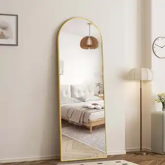 Walmart 59x16 Arched Full Length Mirror Full Body Mirror Floor Mirror Standing Hanging or Leaning Wall,Gold offer