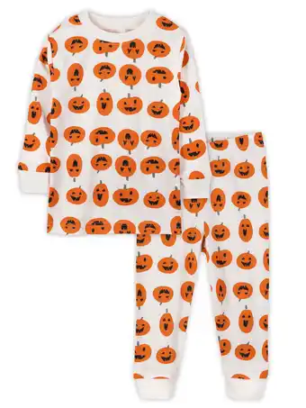 Walmart Little Star Organic Toddler Unisex Halloween Pajama Set, 2-Piece, Sizes 12M-5T offer