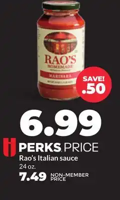 Hy-Vee Rao's Italian sauce offer