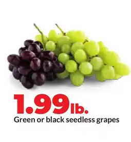 Hy-Vee Green or black seedless grapes offer