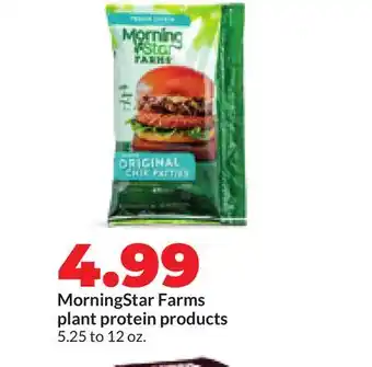 Hy-Vee MorningStar Farms plant protein products offer