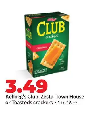 Hy-Vee Kellogg's Club, Zesta, Town House or Toasteds crackers offer