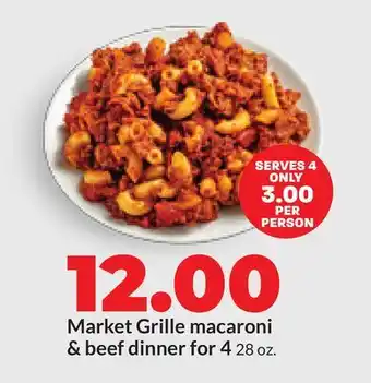 Hy-Vee Market Grille macaroni & beef dinner for 4 offer