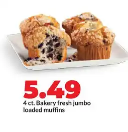 Hy-Vee 4 ct. Bakery fresh jumbo loaded muffins offer