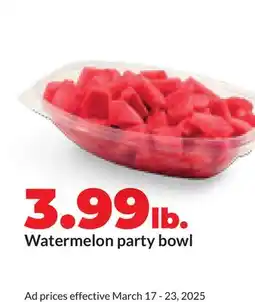 Hy-Vee Watermelon party bowl offer