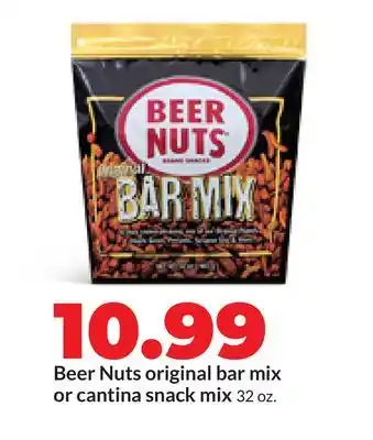 Hy-Vee Beer Nuts original bar mix or cantina snack mix offer