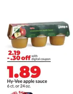 Hy-Vee Hy-Vee apple sauce offer