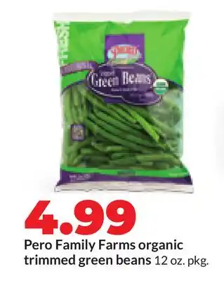 Hy-Vee Pero Family Farms organic trimmed green beans offer