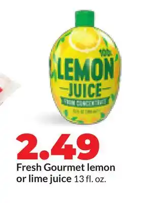 Hy-Vee Fresh Gourmet lemon or lime juice offer