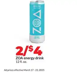 Hy-Vee ZOA energy drink offer