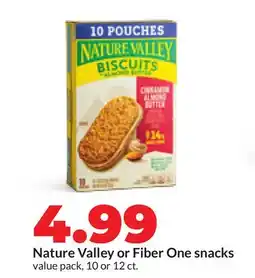 Hy-Vee Nature Valley or Fiber One snacks offer