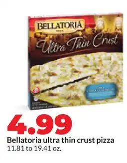 Hy-Vee Bellatoria ultra thin crust pizza offer