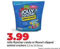 Hy-Vee Jolly Rancher candy or Reese's dipped animal crackers offer