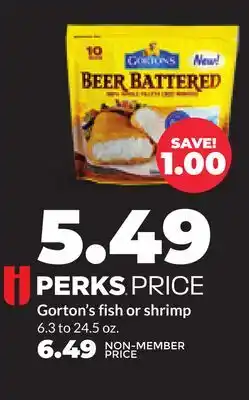 Hy-Vee Gorton's fish or shrimp offer