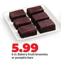 Hy-Vee 6 ct. Bakery fresh brownies or pumpkin bars offer