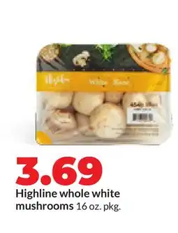 Hy-Vee Highline whole white mushrooms offer