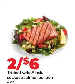 Hy-Vee Trident wild Alaska sockeye salmon portion offer