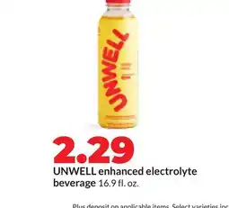 Hy-Vee UNWELL enhanced electrolyte beverage offer