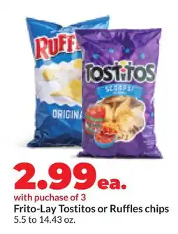 Hy-Vee Frito-Lay Tostitos or Ruffles chips offer