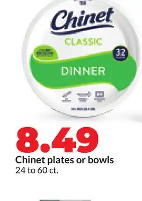 Hy-Vee Chinet plates or bowls offer