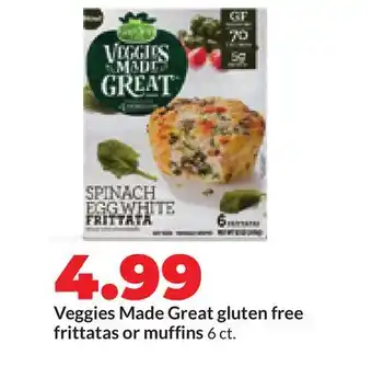 Hy-Vee Veggies Made Great gluten free frittatas or muffins offer