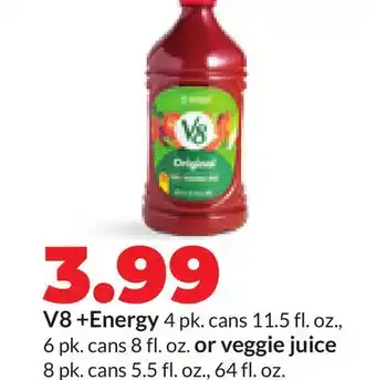 Hy-Vee V8 + Energy offer