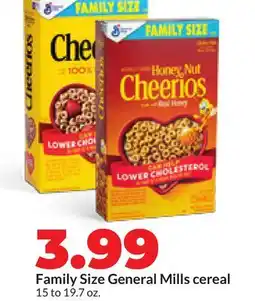 Hy-Vee Family Size General Mills cereal offer