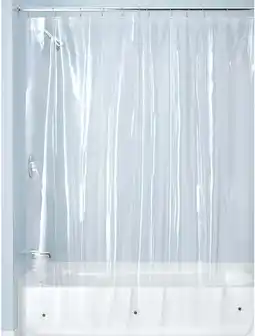 Walmart iDesign Waterproof PEVA Bathroom Shower Curtain Liner - 72 x 72, Clear offer