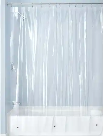 Walmart iDesign Waterproof PEVA Bathroom Shower Curtain Liner - 72 x 72, Clear offer