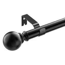 Walmart Xueyu Modern Decorative Black Ball Finials Adjustable Telescoping Single Window Curtain Rod 32-144 offer