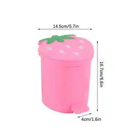 Walmart WNFJR Cute Strawberry-Shaped Desktop Wastebasket with Lid for Home, Office, and Car offer