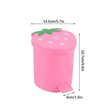 Walmart WNFJR Cute Strawberry-Shaped Desktop Wastebasket with Lid for Home, Office, and Car offer