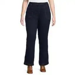 Walmart Just My Size Plus Size 4-Pocket Stretch Bootcut Jeans, Regular and Petite Lengths offer