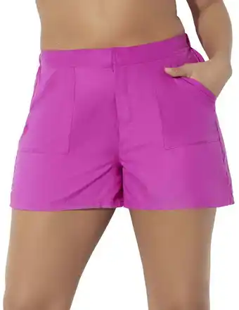 Walmart Swimsuits for All Women's Plus Size Cargo Swim Short offer