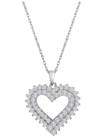 Walmart Ladies Brilliance Fine Jewelry Sterling Silver Simulated Diamond Pendant, 18 offer