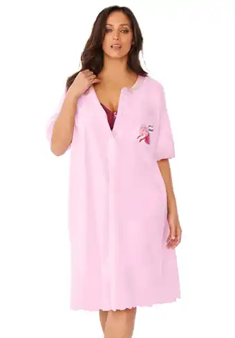 Walmart Dreams & Co. Women's Plus Size Satin Trim Cotton Sleepshirt offer