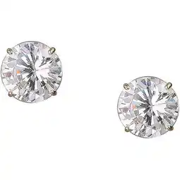 Walmart Brilliance Women's 10kt Yellow Gold Round CZ Stud Earrings, 8mm offer