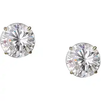 Walmart Brilliance Women's 10kt Yellow Gold Round CZ Stud Earrings, 8mm offer