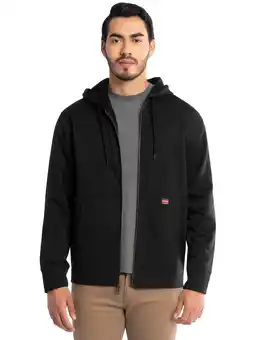 Walmart Wrangler Workwear Men's Full Zip Performance Fleece Hooded Work Jacket, Size S-5XL offer