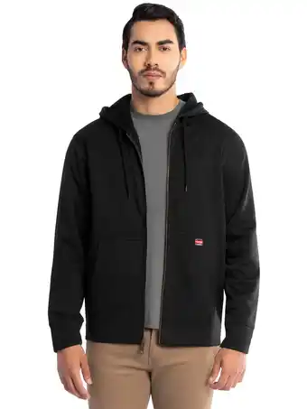 Walmart Wrangler Workwear Men's Full Zip Performance Fleece Hooded Work Jacket, Size S-5XL offer